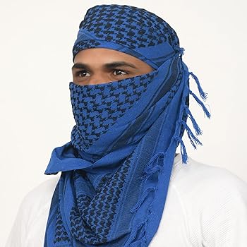 Shemagh Blue Black