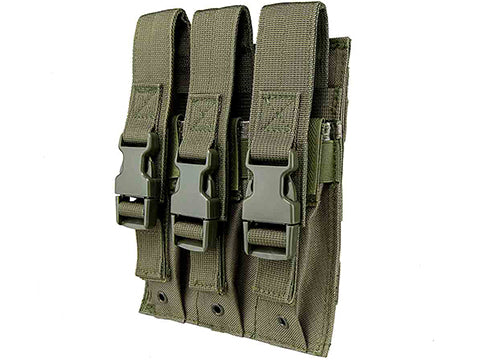 VISM by NcStar Triple Pistol Mag Pouch/Green