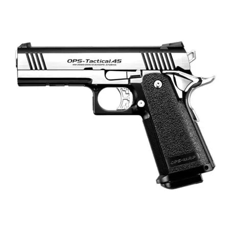 Tokyo Marui Dual Stainless Hi - Capa Custom Gas Blowback Airsoft Pistol - Silver
